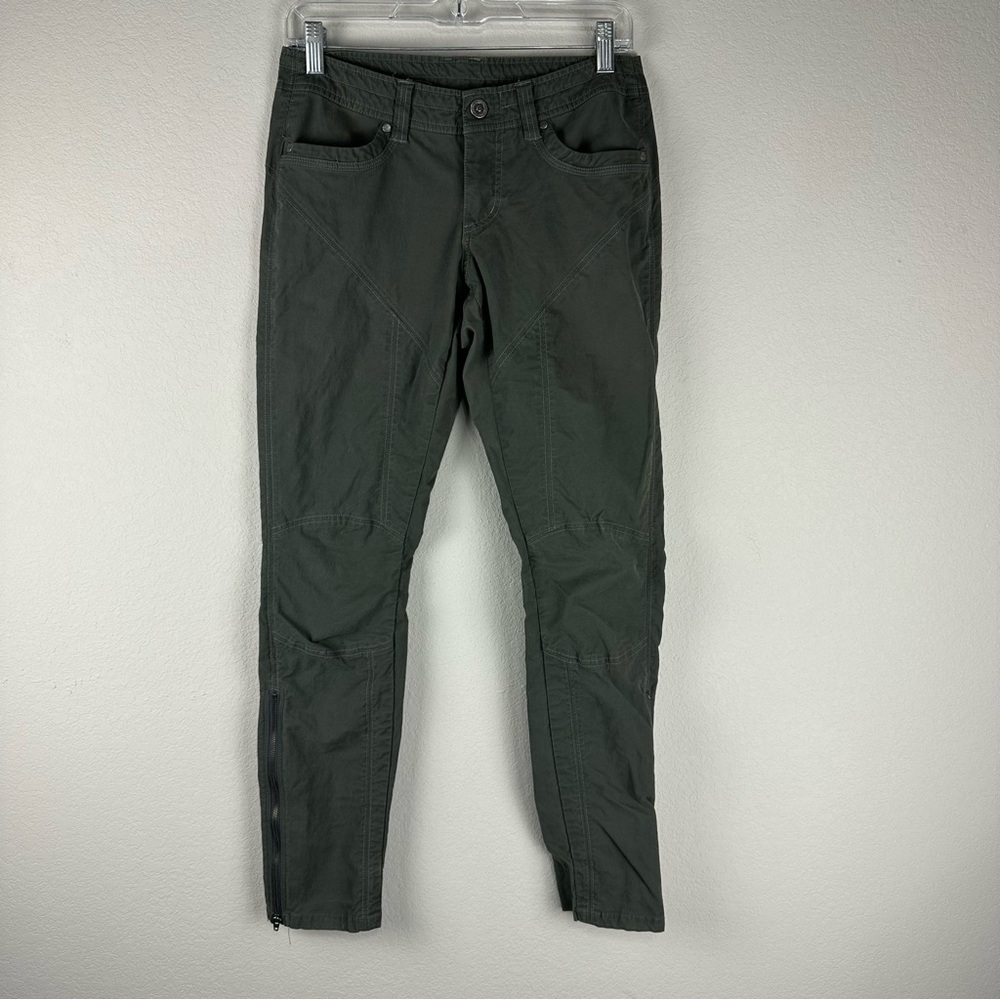Kuhl Women’s Gray Green Inspiratr Ankle Zip Hiking Outdoor Pants Size 4 Regular